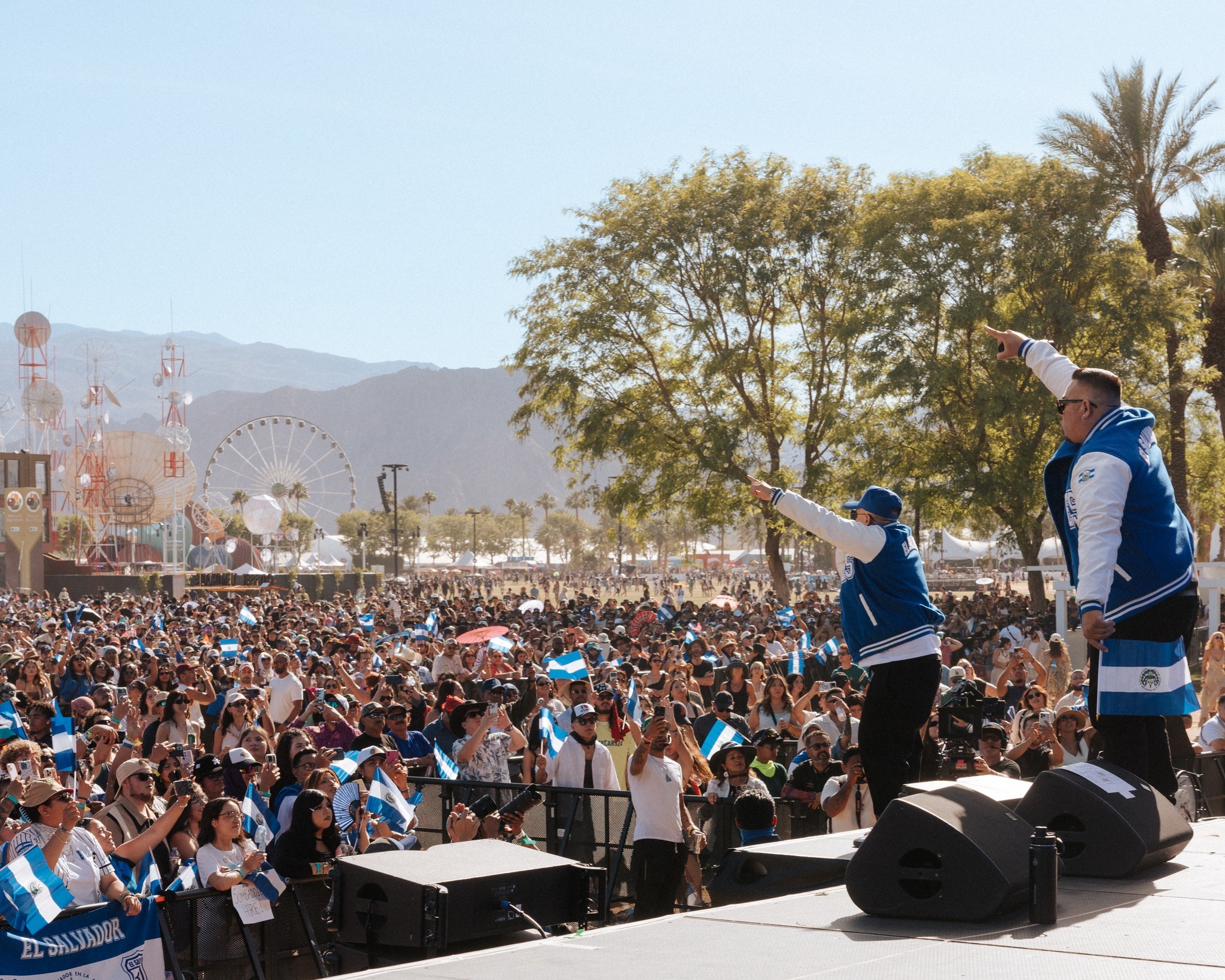 Crooked Stilo wearing ES jackets at Coachella